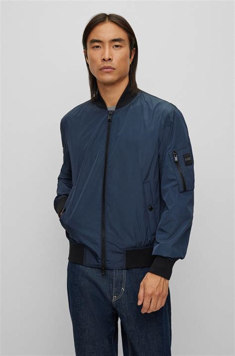 men bomber jacket blue