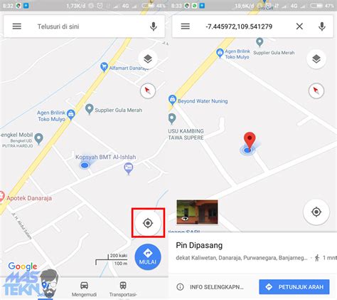 menandai lokasi di Google Map