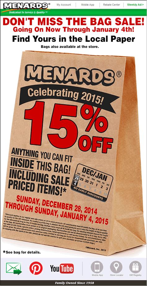 Menards Promo Code