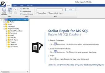 mending a Corrupt MDF File victimisation Stellar Repair for MS SQL