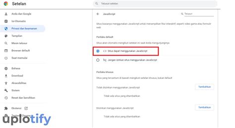 mengaktifkan javascript