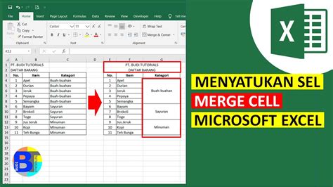 Menggabungkan Sel Excel