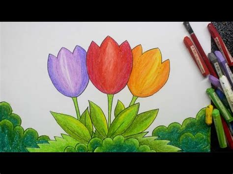 Sketsa Vas Bunga Dan Bunganya