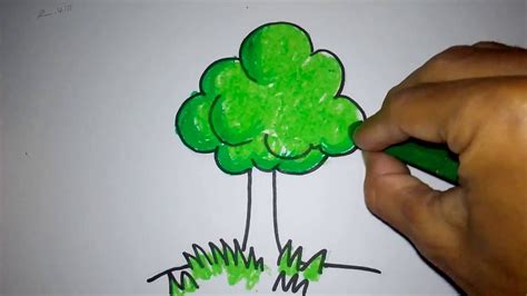 Menggambar Pohon - Tambah Realisme