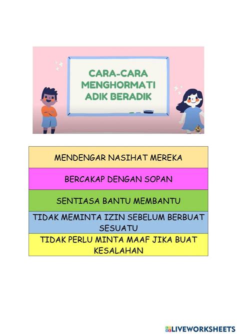 Hargai dan Hormati Dirinya