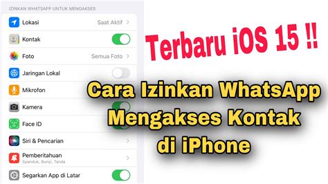 Mengizinkan Whatsapp Mengakses Kontak di iPhone in Indonesia