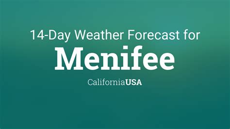 menifee california weather today