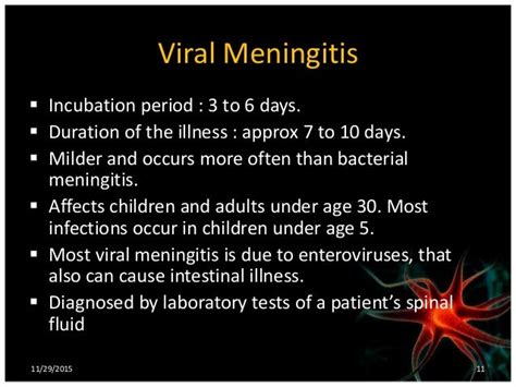 meningitis incubation period viral