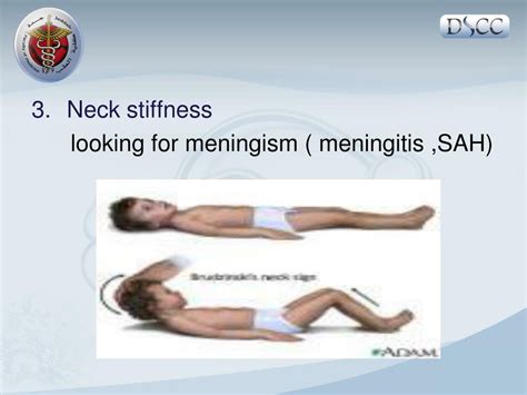 meningitis stiff neck test