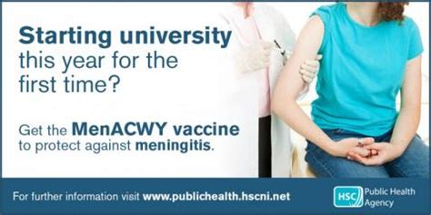 meningitis vaccine for university