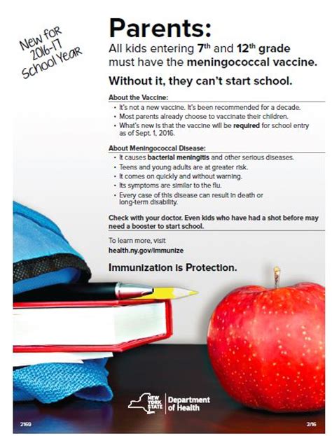 meningococcal vaccine required for school
