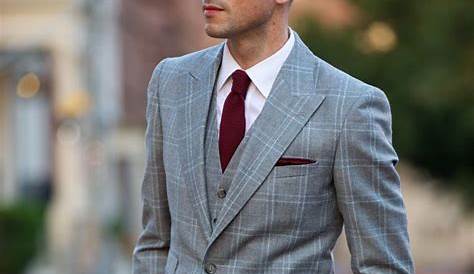 Mens Grey Plaid Suit Light Gray Wool s Online Rental