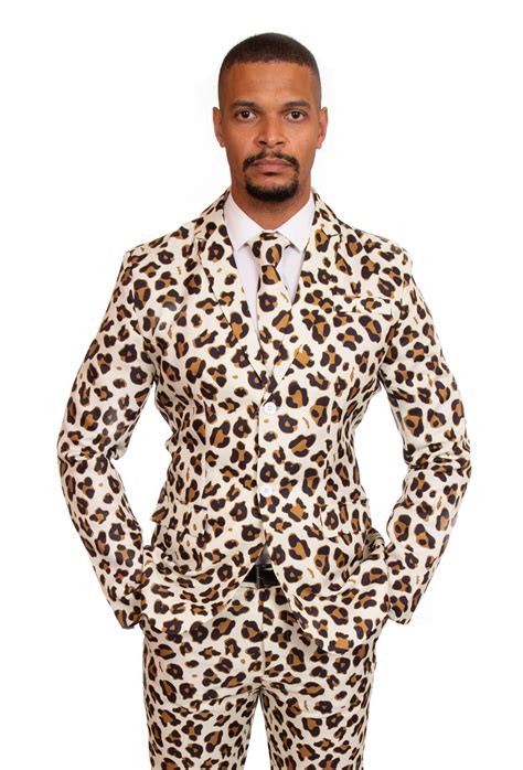 mens leopard print suit