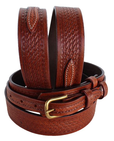 Mens Leather Removable Buckle Ranger Belt by CTM® Casual & Jean Belts