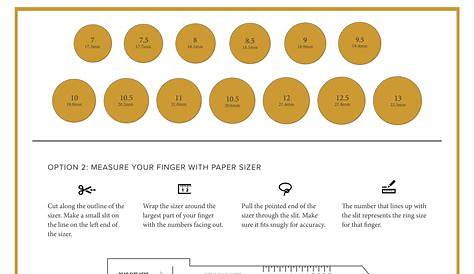 Mens Ring Size Chart Printable 6 Best Men's