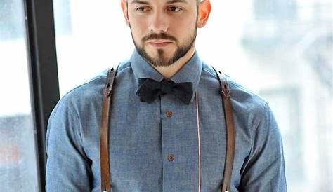 Mens Suspenders And Bow Tie Outfit Beige & Sage Beach Wedding