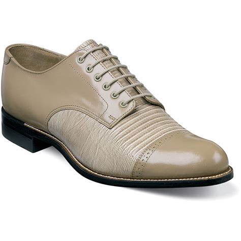 Hugo Vitelli Men's Two Tone Taupe Dress Shoes Oxfords US Size 14 