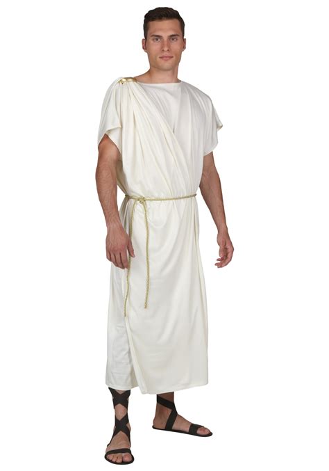 GREEK WARRIOR roman white toga adult mens gladiator halloween costume party