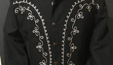 Men's Vintage Western Bolero Jacket with Musical Notes