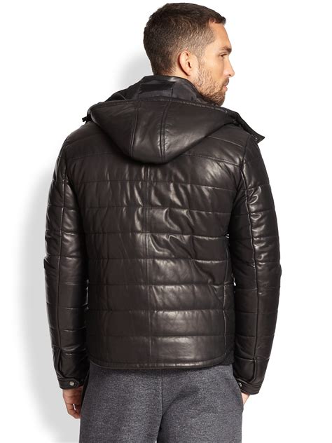 mens black quilted puffer jacket