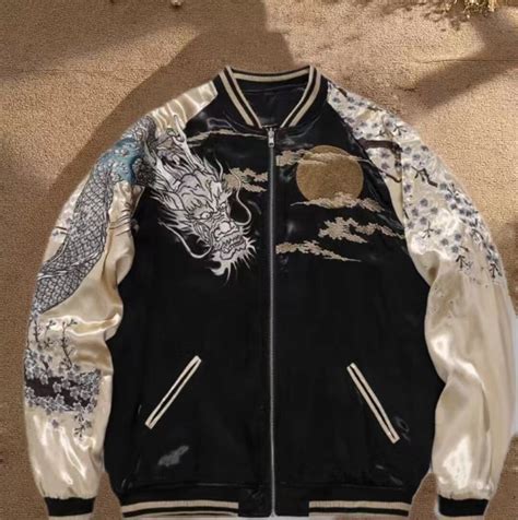 Mens Bomber Jacket Dragon