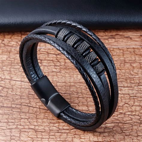 Mens Bracelet Leather String