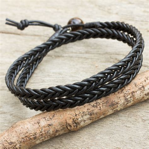 Mens Braided Wrap Bracelets