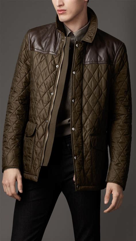 mens burberry quilted jacket coat