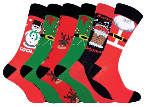 TeeHee Socks TeeHee Christmas and Holiday Fun Crew Socks for Men 2