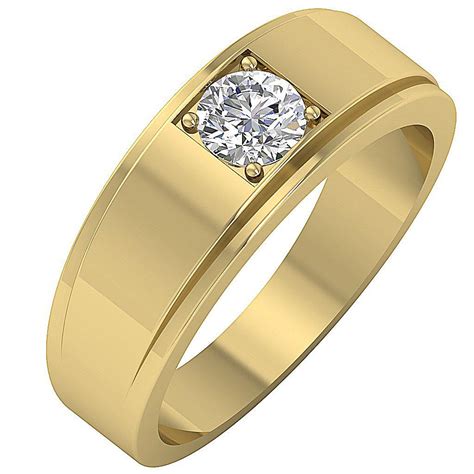 Men's Engagement Rings Gold with Diamonds