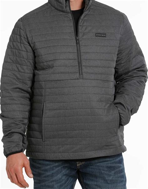 Mens Grey Pullover Jackets