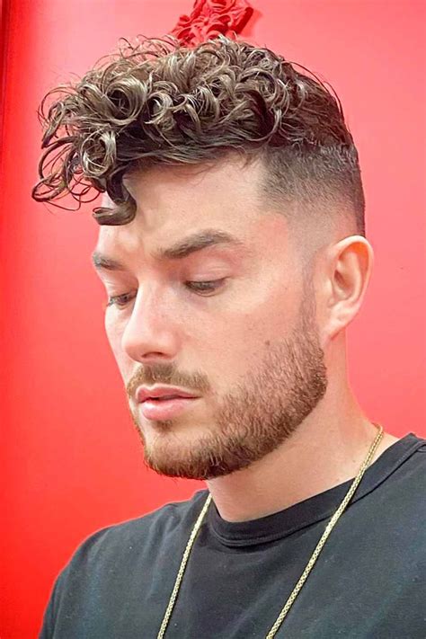 Mens Hairstyles Short Sides Curly Top