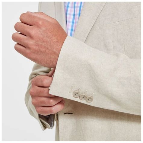 Mens Linen Jacket Stone