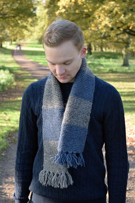 Mens Scarf Knitting Pattern Beginner