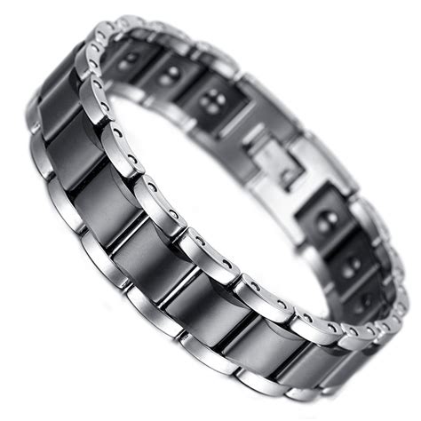 mens silver arthritis bracelet