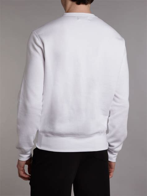 mens white crew neck sweater