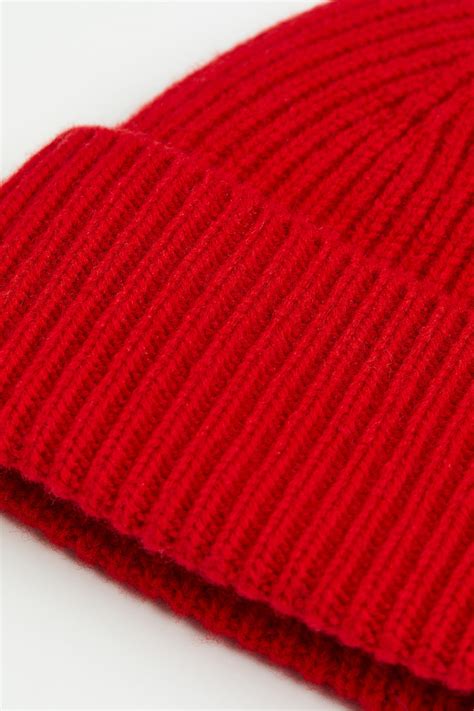 Mens Wool Hat Red