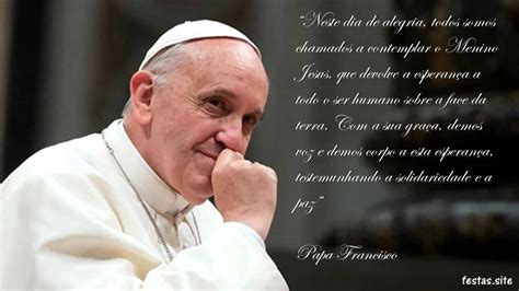 mensagem do papa francisco sobre o natal