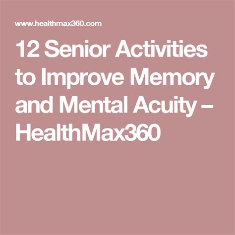 mental acuity games for seniors