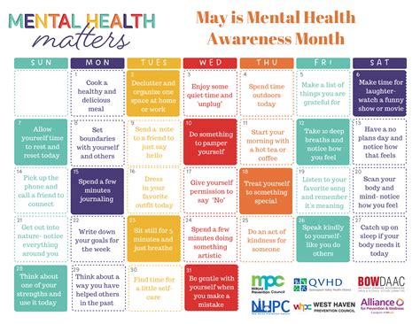 mental health awareness 2024 calendar