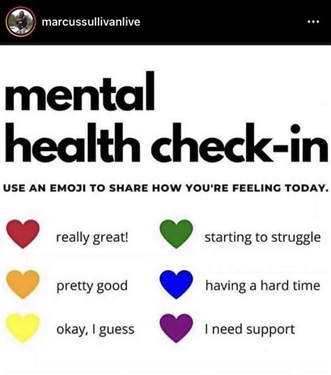 mental health check in hearts