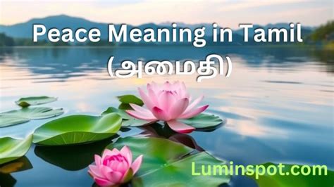 mental peace meaning in tamil with example