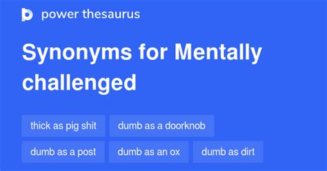 Mentally Challenged Thesaurus
