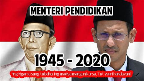 menteri pendidikan pertama indonesia