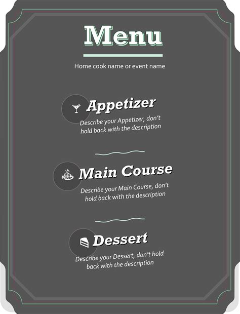 Free “Restaurant Menu” Template In Google Docs Menu