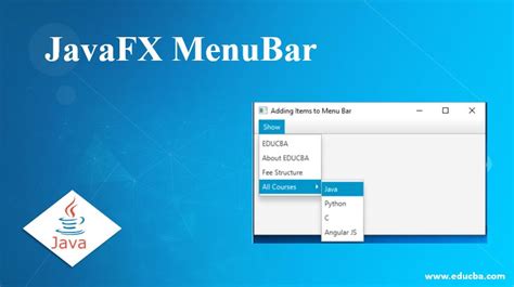 Menu Bar In Java Programming