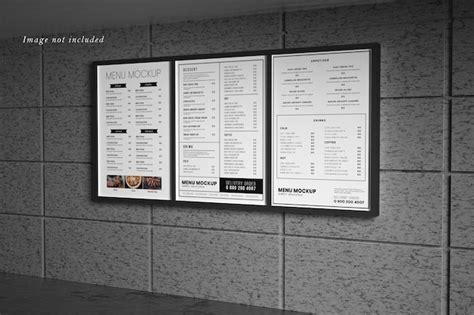 Menu Board Mockup