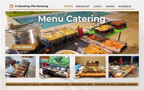 Menu Catering Villa