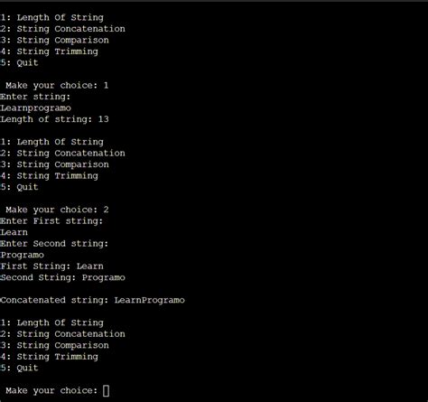 menu driven program in java using while loop