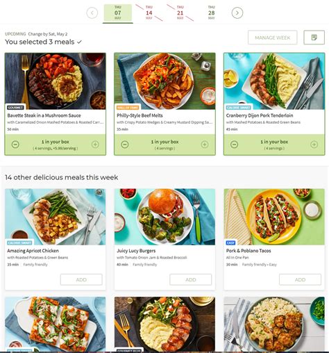 Menu Examples From Hello Fresh